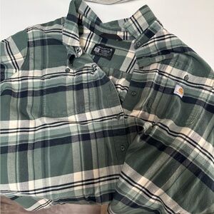 Carhartt women’s  Green Plaid Shirt